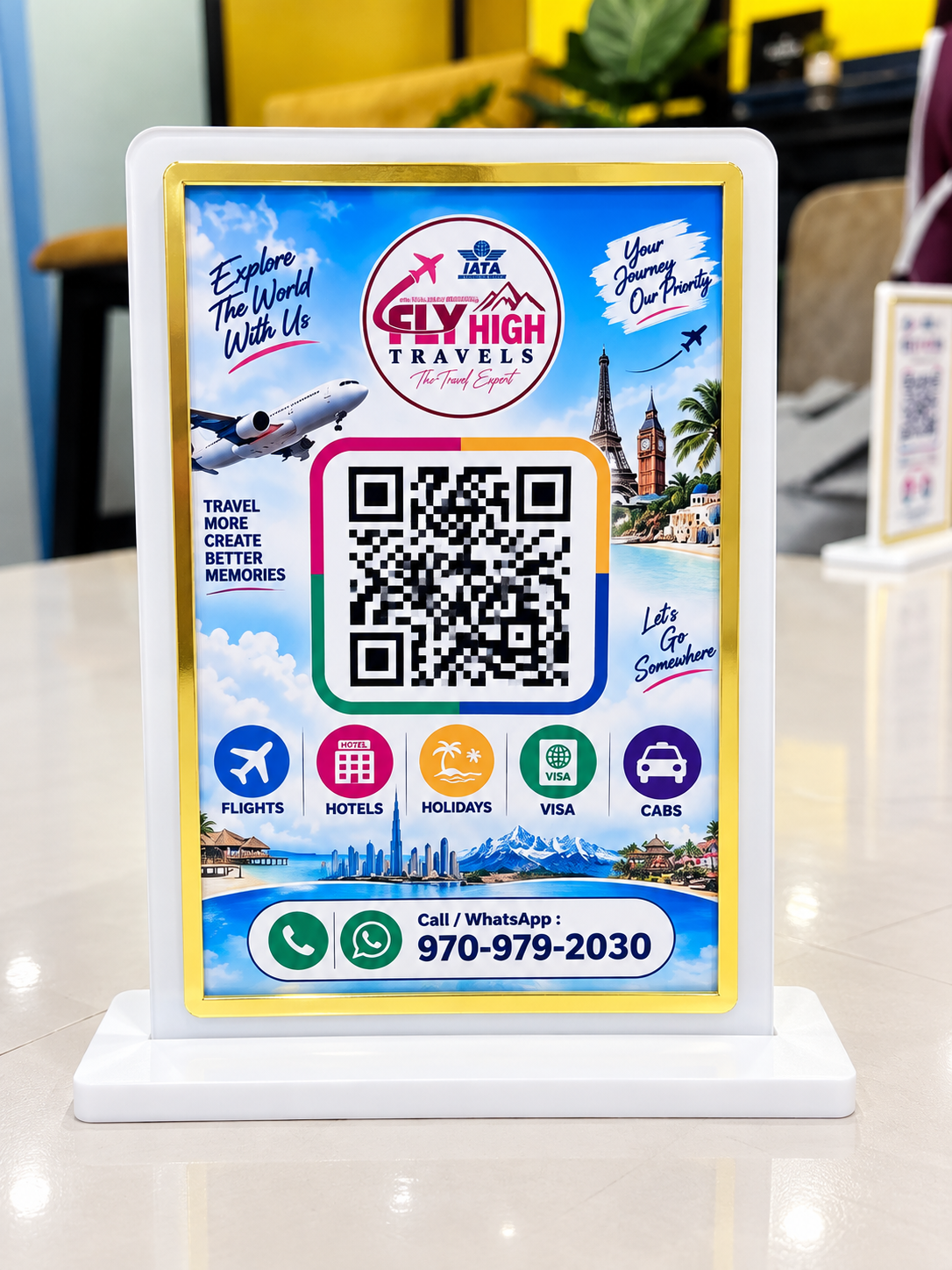 All-in-One Travel Business QR Standee