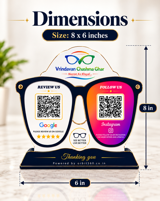 2 QR Signature Optical Standee