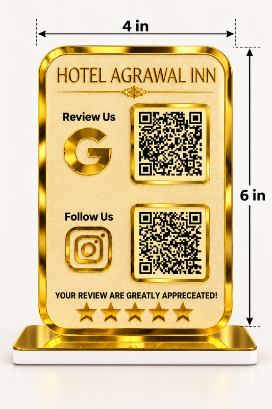 2 QR Digital Frosted Colour Standee