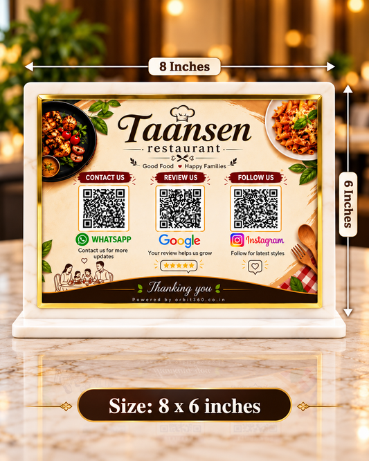 3 QR Restaurant Connect Standee