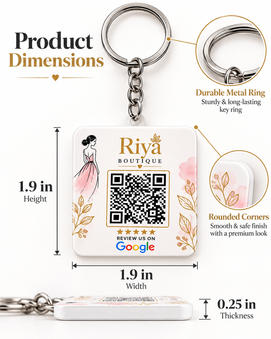 1 QR Smart Review Keychain