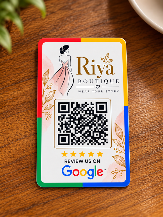 1 QR Boutique Google Review PVC Card