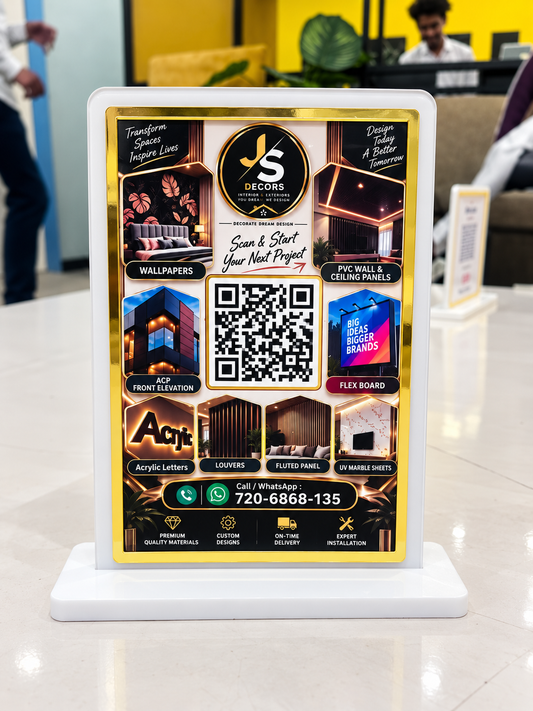All-in-One Interior Business QR Standee