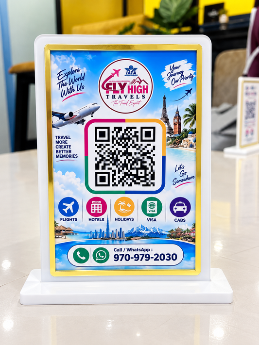 All-in-One Travel Business QR Standee