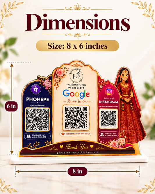 3 QR Signature Fashion Studio Standee