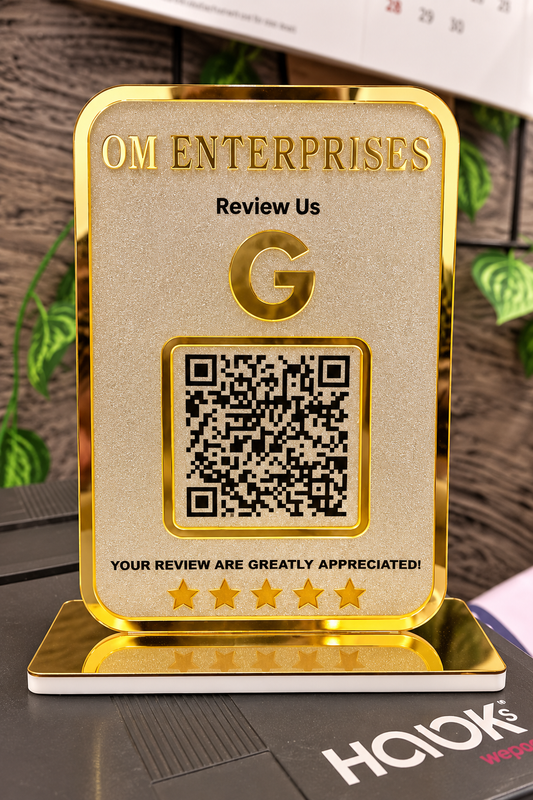 1 QR Golden Google Review Standee