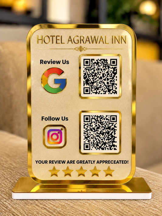 2 QR Digital Frosted Colour Standee