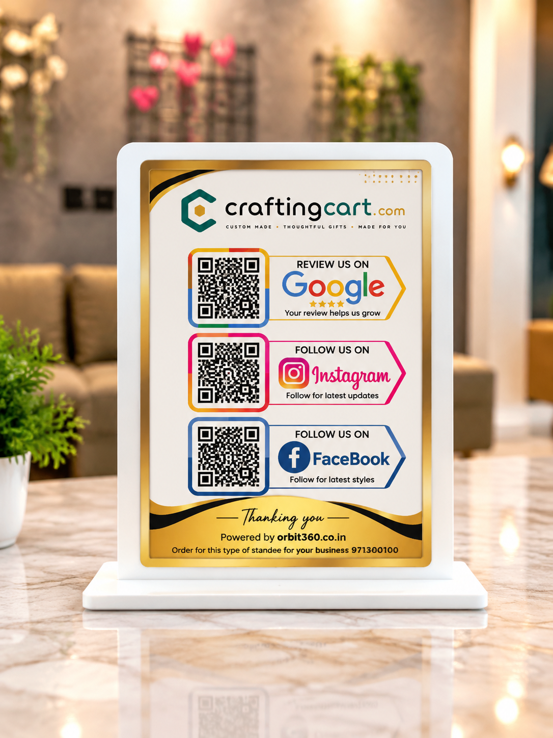 Smart Business QR Code Review Standee