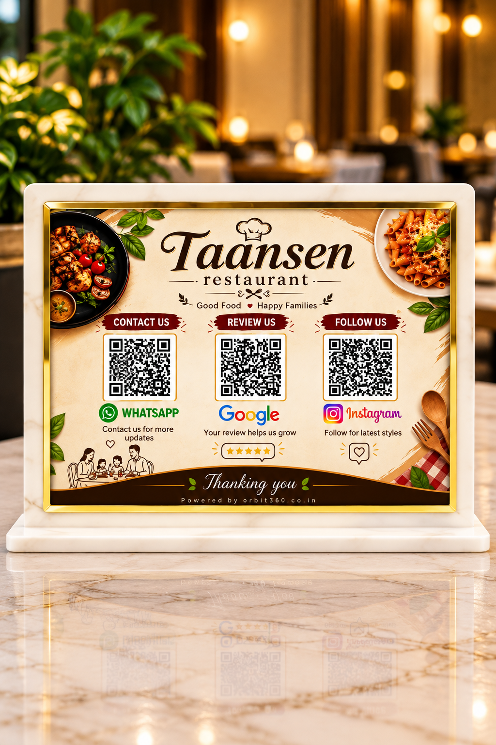 3 QR Restaurant Connect Standee