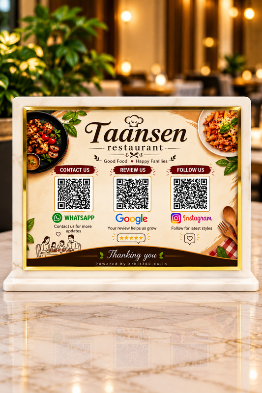 3 QR Restaurant Connect Standee