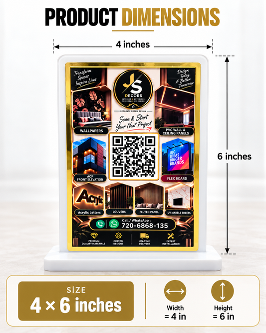 All-in-One Interior Business QR Standee