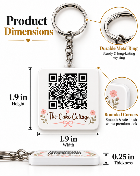 1 QR Review Keychain