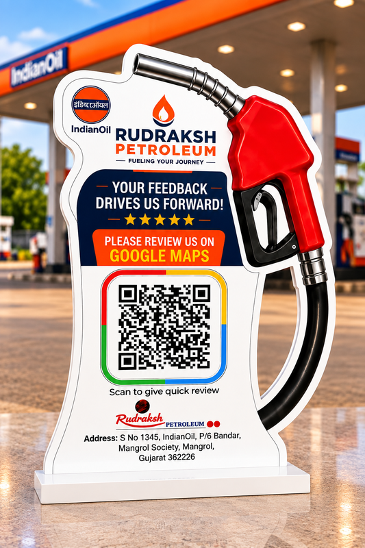 1 QR Fuel Station Review Standee