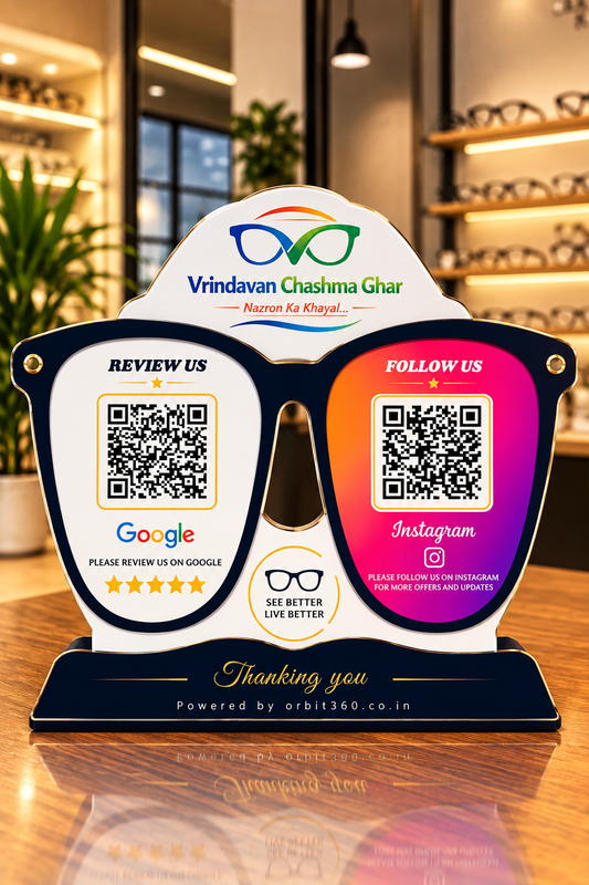 2 QR Signature Optical Standee